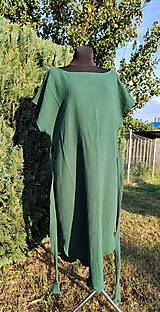 Šaty - ŠATY-MUŠELÍN-Zelené s kapsou - 15801377_