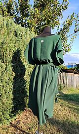 Šaty - ŠATY-MUŠELÍN-Zelené s kapsou - 15801378_