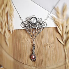 Náhrdelníky - Vintage náhrdelník s riečnou perlou - 15803960_