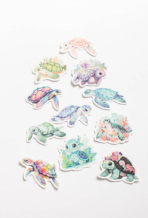 Papier - Nálepka / set "Cute Korytnačky II." - 15804312_