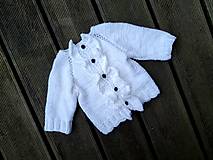 Detské oblečenie - Biely svetrík - 15806229_