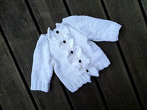 Detské oblečenie - Biely svetrík - 15806229_
