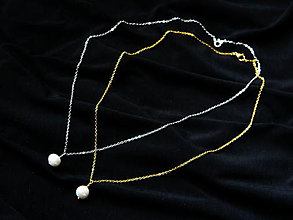 Náhrdelníky - S perlou...náhrdelník - 15804806_