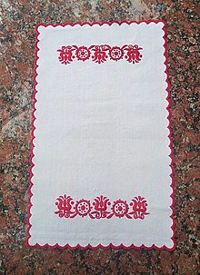 Úžitkový textil - Ručne vyšívaná dečka PS46 obdĺžnik  50 x 30 cm - 15804949_