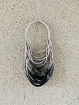 Náhrdelníky - Lanový náhrdelník čierno-šedý #1 - 15805106_