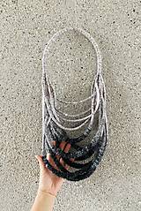 Náhrdelníky - Lanový náhrdelník čierno-šedý #1 - 15805119_