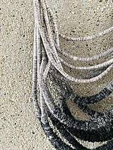 Náhrdelníky - Lanový náhrdelník čierno-šedý #1 - 15805124_