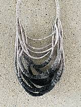 Náhrdelníky - Lanový náhrdelník čierno-šedý #1 - 15805125_