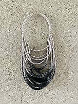 Náhrdelníky - Lanový náhrdelník čierno-šedý #1 - 15805132_