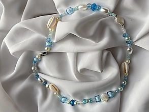 Náhrdelníky - Morský korálkový náhrdelník - 15805817_
