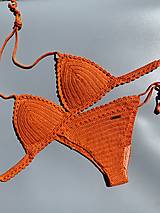 Plavky - Háčkované plavky oranžové - 15807006_