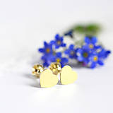 Náušnice - Náušnice s mini srdiečkom zo zlata 14k - 15807029_