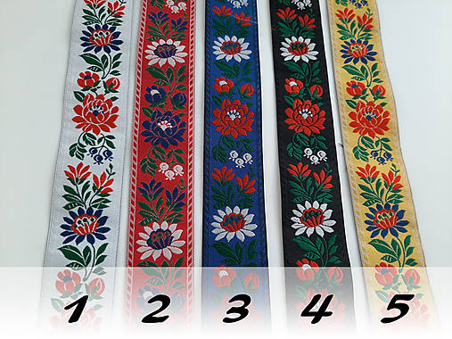 Opasky - Folk opasok 3,5 cm obojstranný (Opasok z krojoviek podľa vlastného výberu) - 15808986_