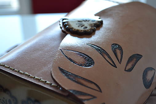 Kožená kabelka Zuzička ručne maľovaná