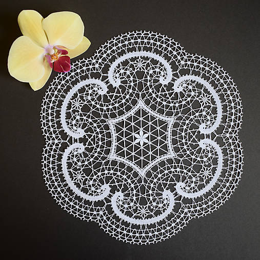 Dekorácie - Paličkovaná čipka (Idrijský motív 2) - 15808313_