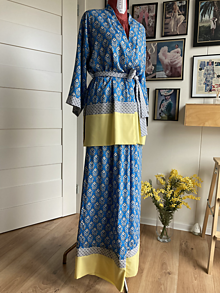 Kimoná - Ľahký kimono kostým s bordúrou - 15806892_