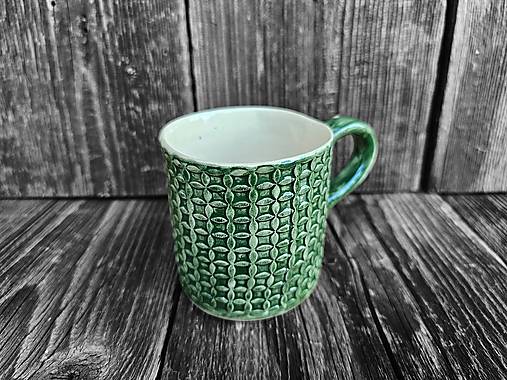 Nádoby - Hrnček Vzor 300ml (Zelená) - 15809298_
