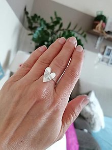 Prstene - Srdce - strieborný prsteň - 15809430_