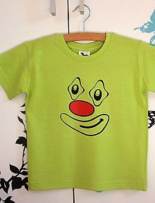 Topy, tričká, tielka - Tričko detské smajlík klaun - 15811628_