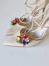 Brošne - Kvetinové klipy na topánky "stmievanie plné slnka" - 15811754_