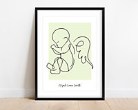 Grafika - Personifikovaný plagát s bábätkom anjelikom - 15812064_