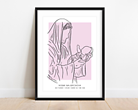 Grafika - Personifikovaný plagát Ježiš s bábätkom - 15812124_