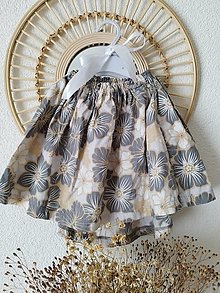 Detské oblečenie - Recyklovana suknička Kvety a piesok - 15809597_