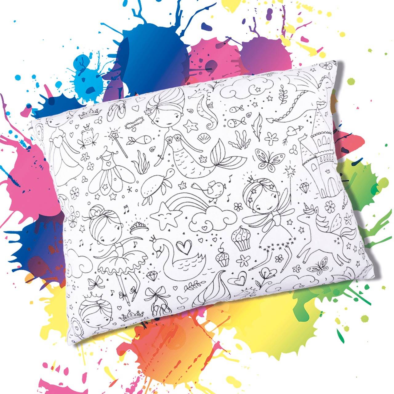 Antialergický vankúš s omaľovánkou – Princezné