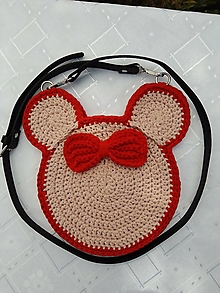 Kabelky - Háčkovaná kabelka "Minie Mouse" - 15809190_