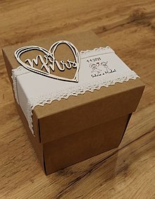 Papiernictvo - Personalizovaná svadobná krabička na peniaze - 15814361_