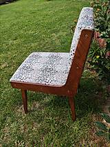 Nábytok - Retro stolička čalúnená "geometria" - 15813710_