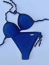 Plavky - Háčkované plavky kráľovské modré II. - 15815590_