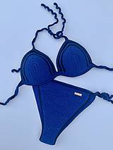 Plavky - Háčkované plavky kráľovské modré II. - 15815596_