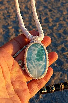 Náhrdelníky - Srdce Oceánu Larimar - 15815714_