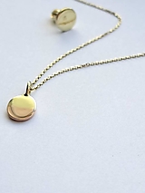 Náhrdelníky - Zlatý náhrdelník s medailónom - 15815232_