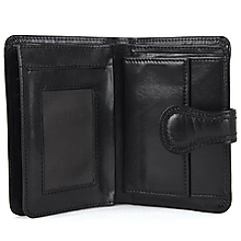 Peňaženky - Moderná unisex kožená peňaženka v čiernej farbe - 15815058_