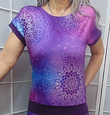 Topy, tričká, tielka - Tričko mandaly s fialovou XS - XXXL - 15816580_