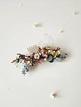 Ozdoby do vlasov - Kvetinový hrebienok "verše vo svitaní" - menší - 15816467_