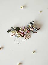 Ozdoby do vlasov - Kvetinový hrebienok "verše vo svitaní" - menší - 15816469_