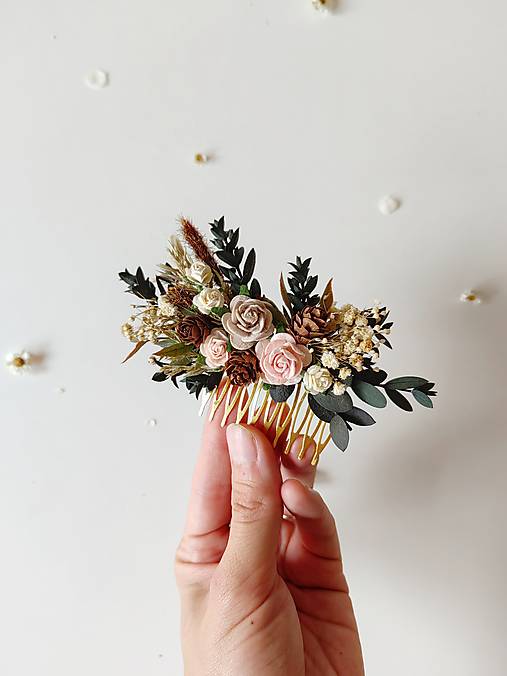 Kvetinový hrebienok "lesný vánok"  - dve veľkosti  (Väčší hrebienok)