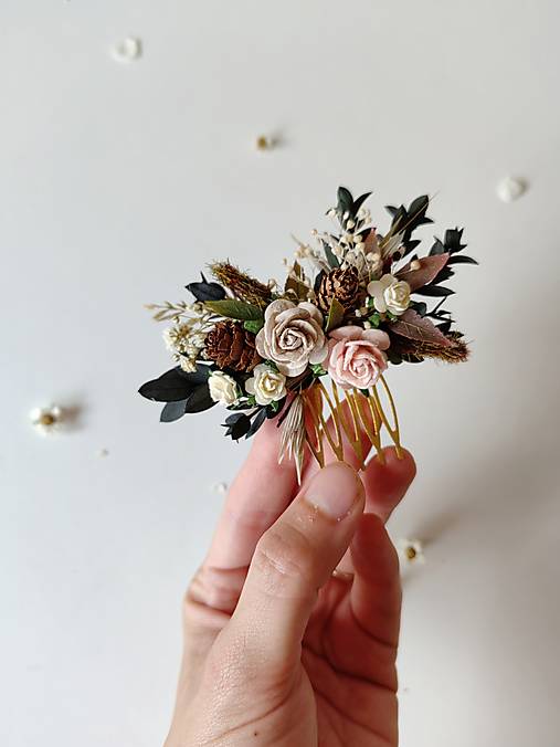 Kvetinový hrebienok "lesný vánok"  - dve veľkosti  (Menší hrebienok)