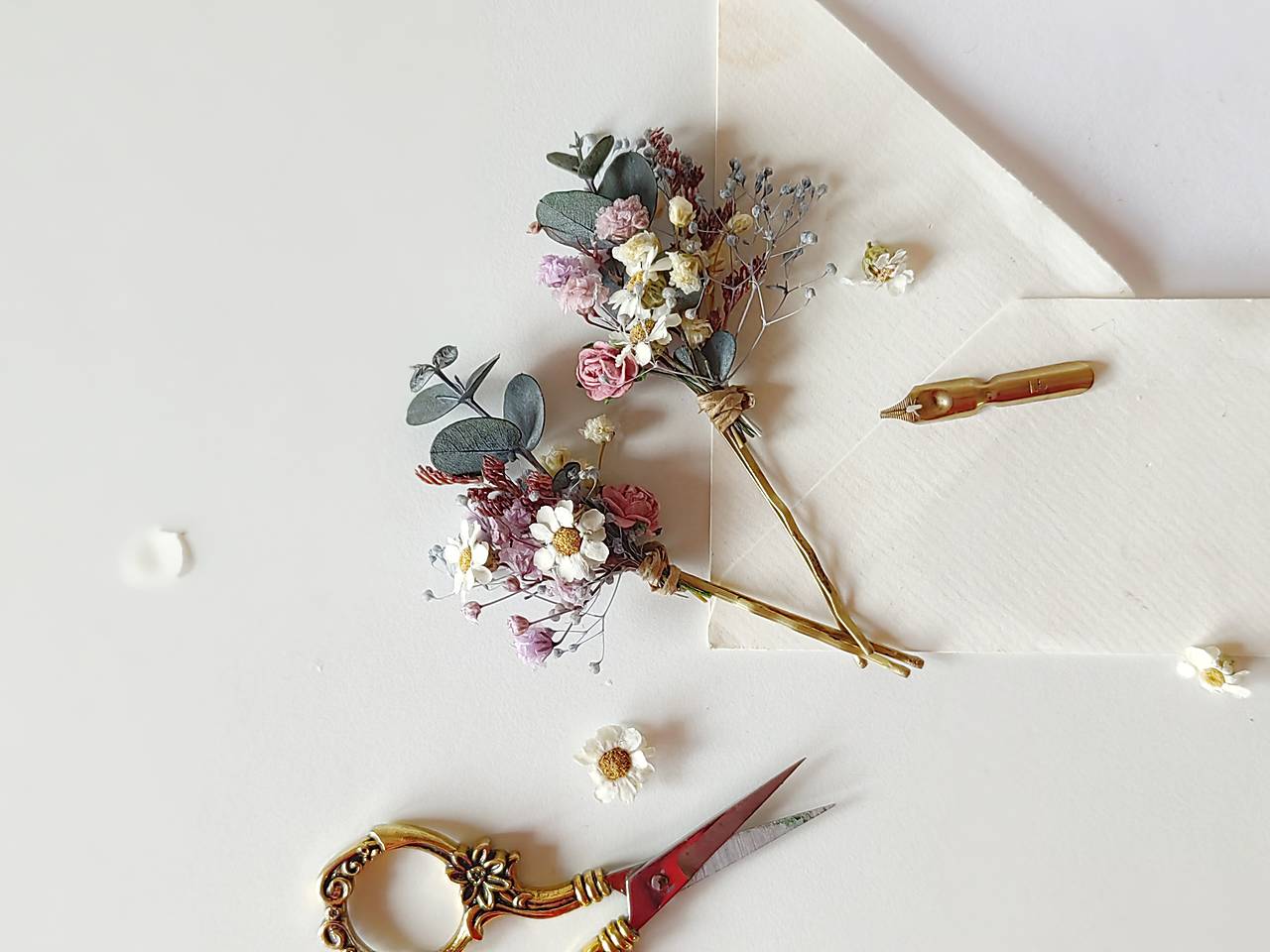 Kvetinové sponky "verše vo svitaní" 