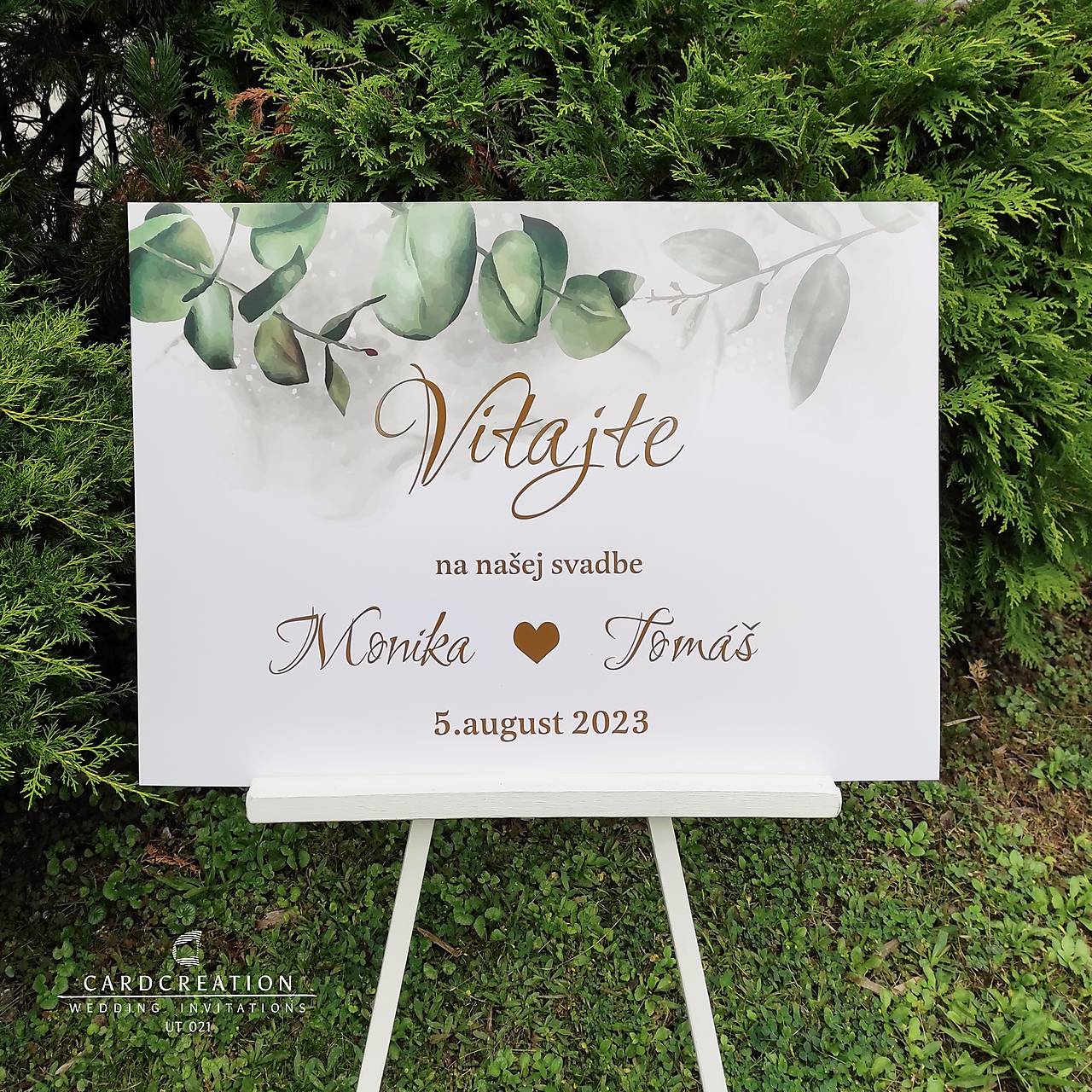 Svadobná uvítacia tabuľa UT022