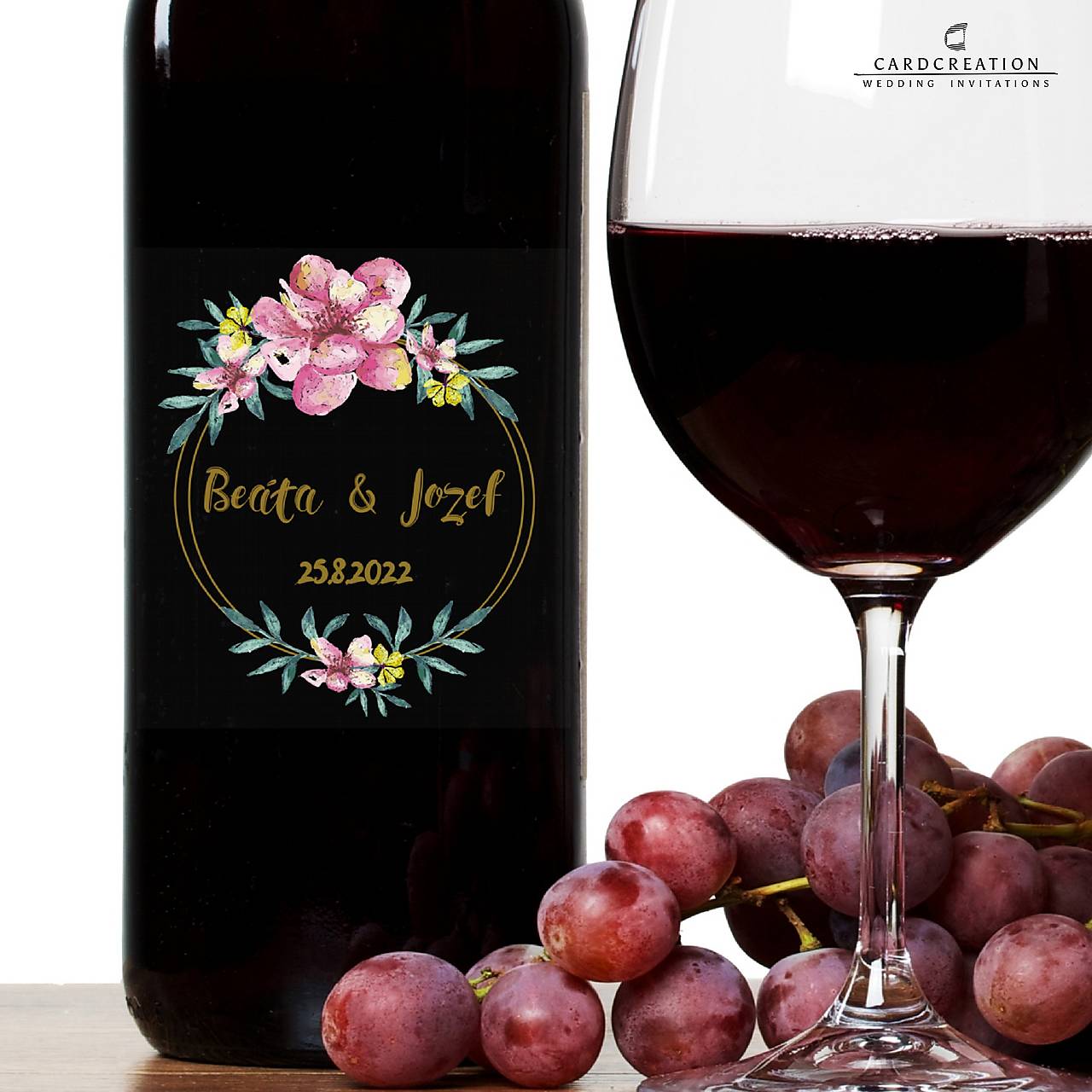 Transparetné svadobné etikety 021