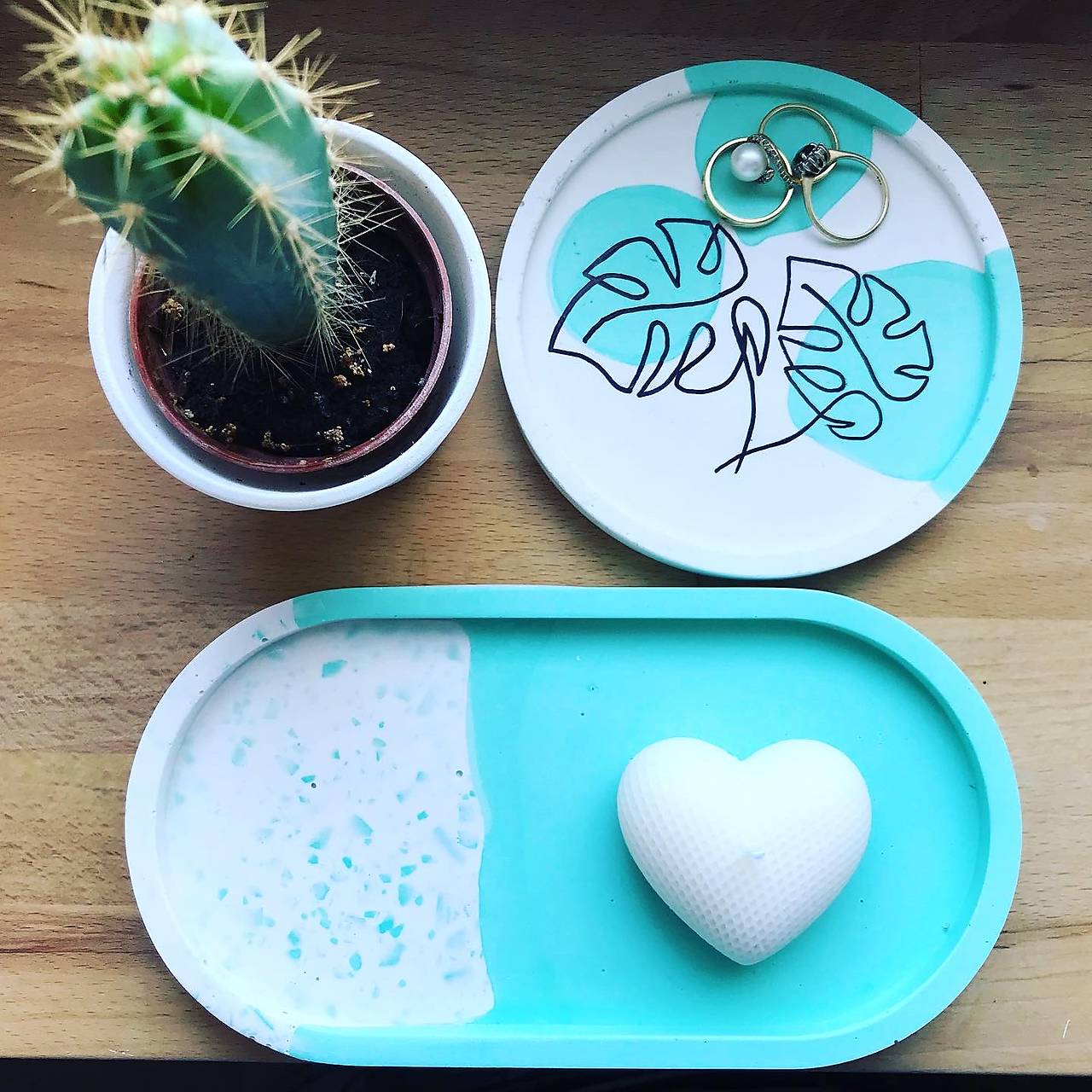 Podložky z jesmonitu tyrkys