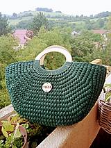 Veľké tašky - Menšia taška alebo košík na aranžovanie zelená  - 15816921_
