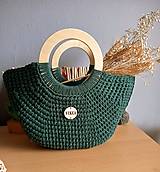 Veľké tašky - Menšia taška alebo košík na aranžovanie zelená - 15816927_