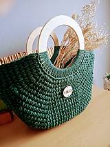 Veľké tašky - Menšia taška alebo košík na aranžovanie zelená - 15816928_