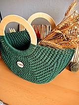 Veľké tašky - Menšia taška alebo košík na aranžovanie zelená - 15816929_