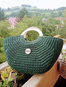 Veľké tašky - Menšia taška alebo košík na aranžovanie zelená - 15816921_